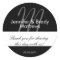 Wedding Bride & Groom Thank You Favor Sticker