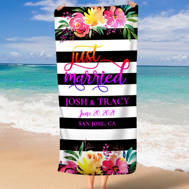 Wedding, Bride, Groom, Wife, Husband, Wedding Gift Beach Towel (Wedding, Bride, Groom, Wife, Husband, Wedding Gift Beach Towel)
