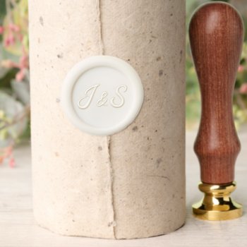 Wedding Bride & Groom's Initials  Wax Seal Stamp by sunnymars at Zazzle
