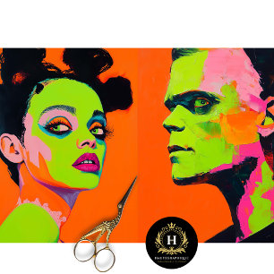 Wedding Bride of Frankenstein Decoupage Tissue Paper