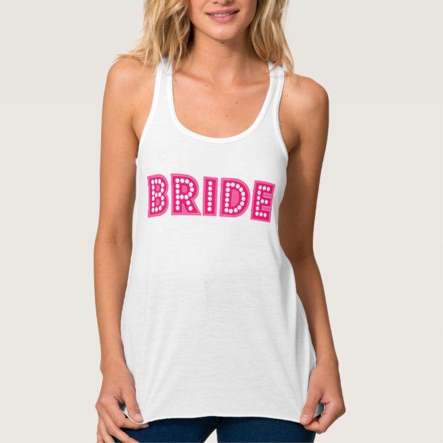 wedding, bride tank top (Front)