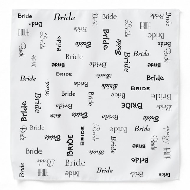 Wedding Bride White Bandana (Front)