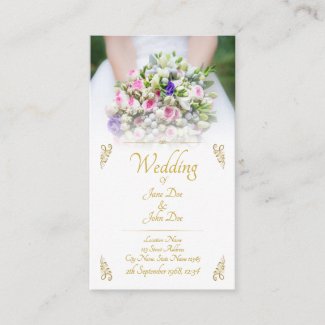 Wedding - bride with colorful wedding bouquet