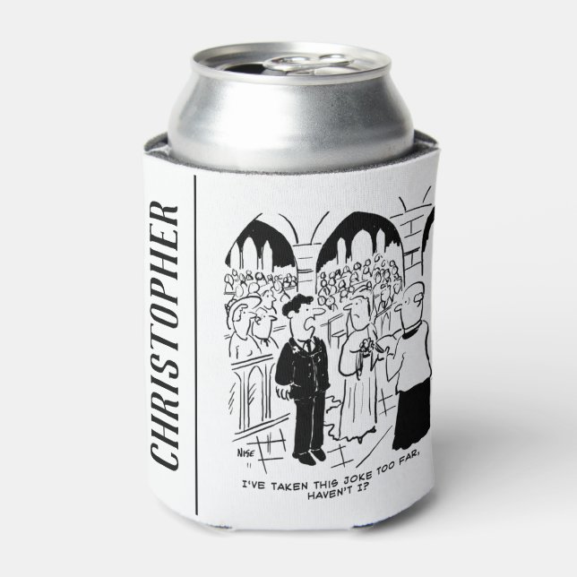 Wedding - Bridegroom Practical Joke Cartoon Can Cooler (Can Front)