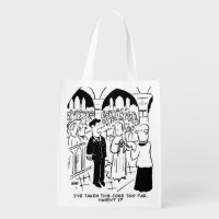 Wedding - Bridegroom Practical Joke Cartoon Grocery Bag