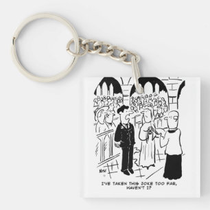 Wedding - Bridegroom Practical Joke Cartoon Keychain