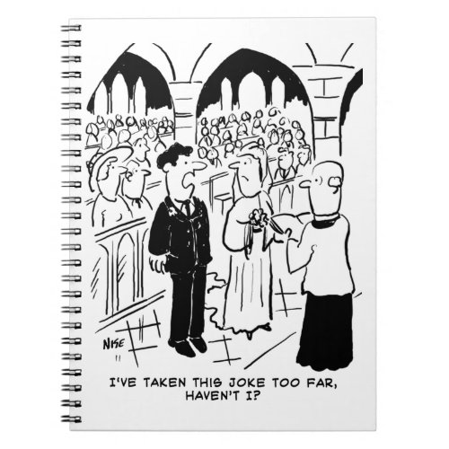 Wedding _ Bridegroom Practical Joke Cartoon Notebook