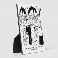 Wedding - Bridegroom Practical Joke Cartoon Plaque