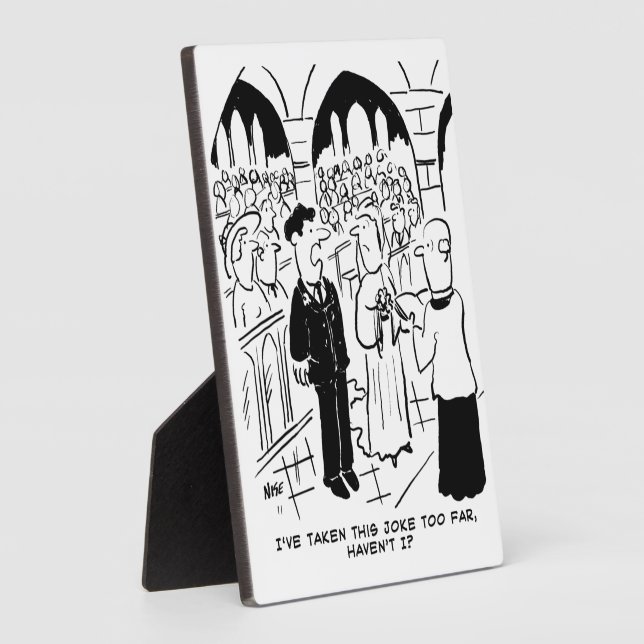 Wedding - Bridegroom Practical Joke Cartoon Plaque (Side)