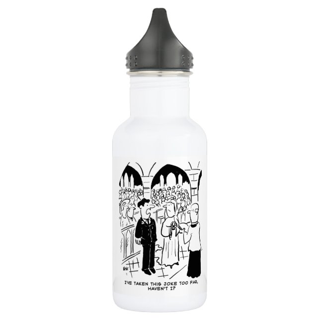 Wedding - Bridegroom Practical Joke Cartoon Stainl Stainless Steel Water Bottle (Left)