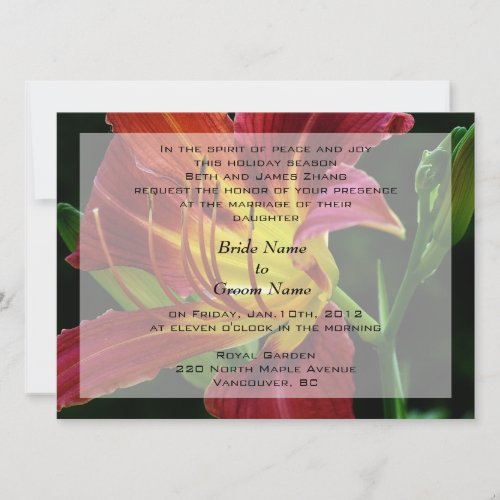 wedding brides parents invitation