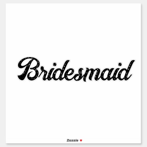 Wedding Bridesmaid 2024 Simple Custom Elegant Cute Sticker