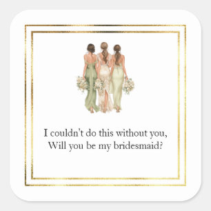 Wedding Bridesmaid Gift Stickers