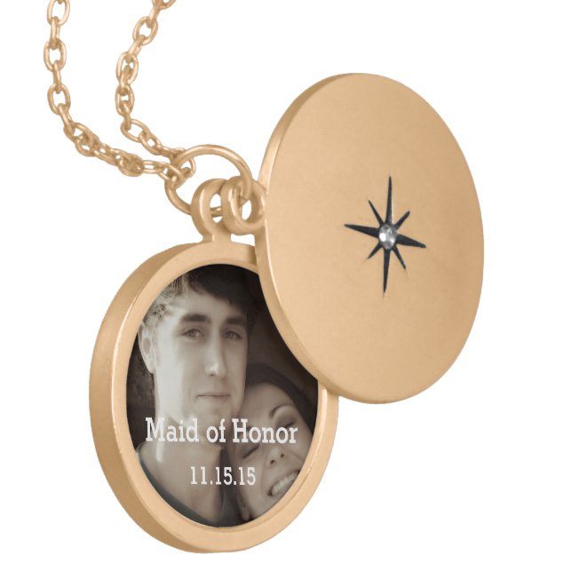 Wedding Bridesmaid Keepsake Thank You Necklace (Front Left)