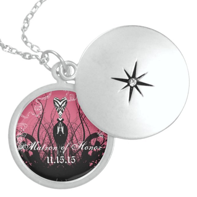 Wedding Bridesmaid Keepsake Thank You Necklace (Front)