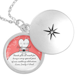 Wedding Bridesmaid Keepsake Thank You Necklace