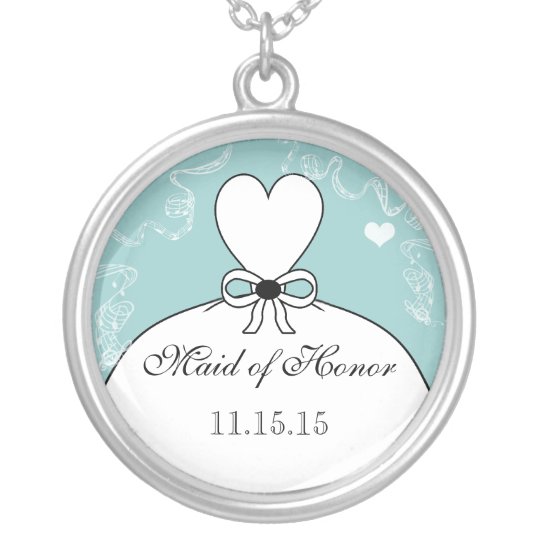 Wedding Bridesmaid Keepsake Thank You Necklace