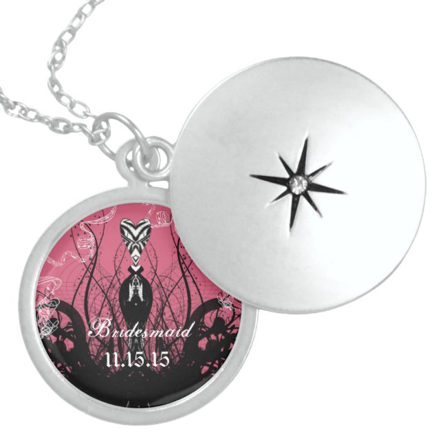 Wedding Bridesmaid Keepsake Thank You Necklace (Front)