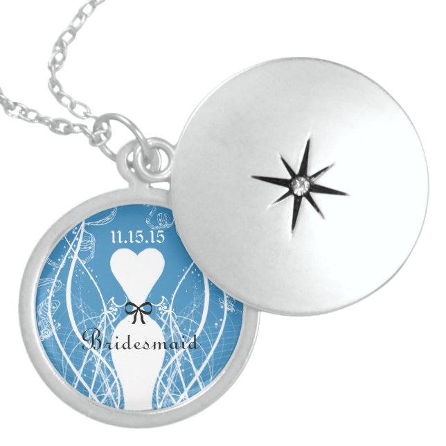 Wedding Bridesmaid Keepsake Thank You Necklace (Front)