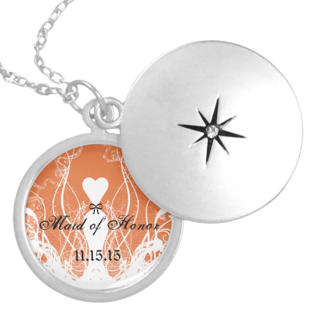 Wedding Bridesmaid Keepsake Thank You Necklace (Front)