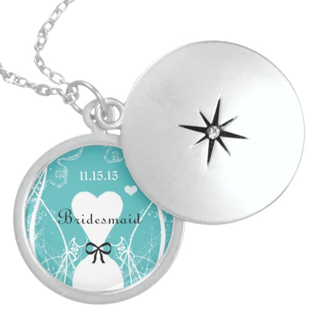 Wedding Bridesmaid Keepsake Thank You Necklace (Front)