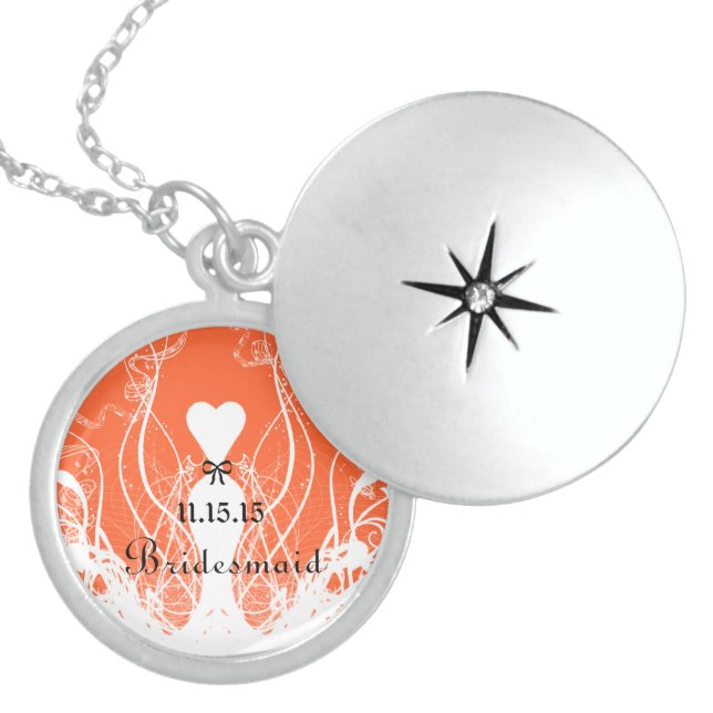 Wedding Bridesmaid Keepsake Thank You Necklace (Front)