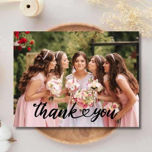 Wedding Bridesmaid Thank You Photo Postcard