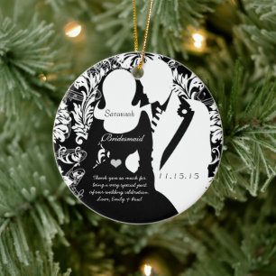 Wedding Bridesmaid Wedding Christmas Ornament