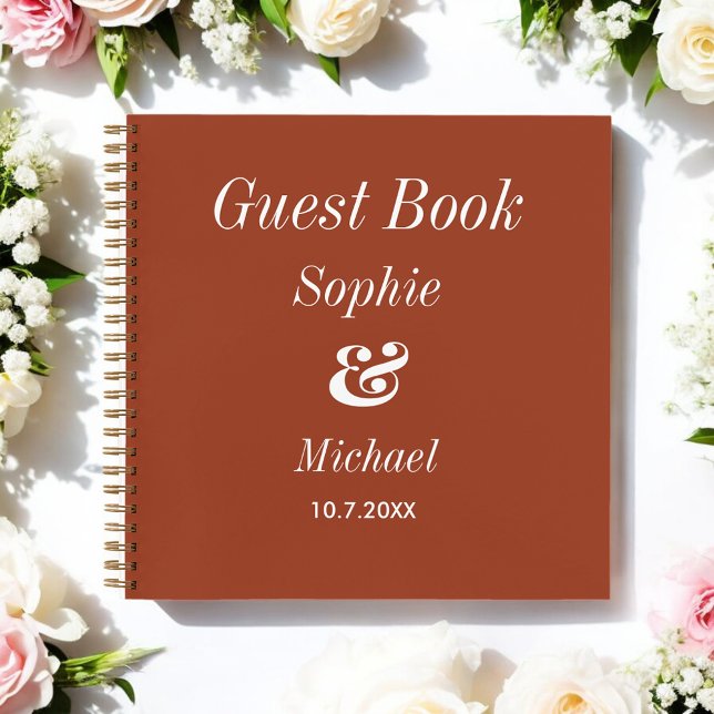 Wedding Brown Terracotta Guest Book (Creator Uploaded)