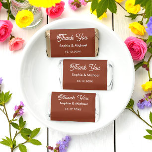 Wedding Brown White Thank You Hershey's Miniatures