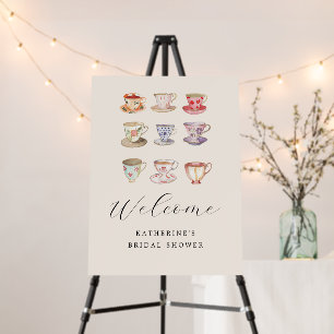 Wedding Brunch Bridal Shower Tea Cups Chinoiserie Foam Board