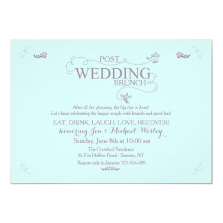 Wedding Brunch in Blue Invitation