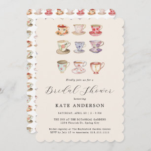 Wedding Brunch Tea Party Bridal Shower Invitation