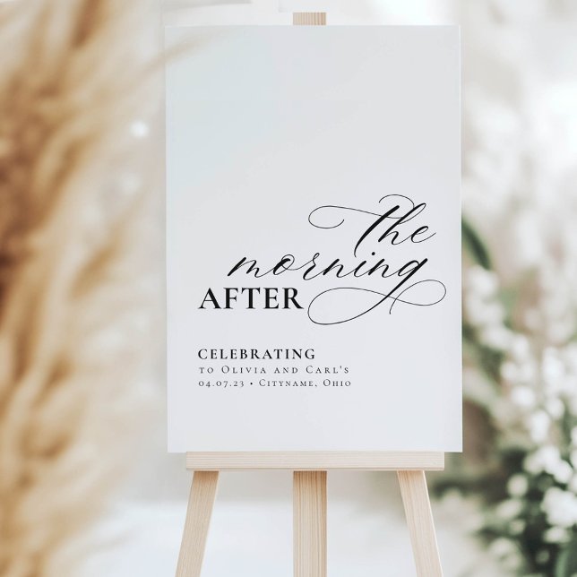 Wedding Brunch The Morning After Welcome Sign (Welcome to the Morning After Sign, Wedding Brunch Welcome Sign, Post Wedding Brunch Welcome Sign )