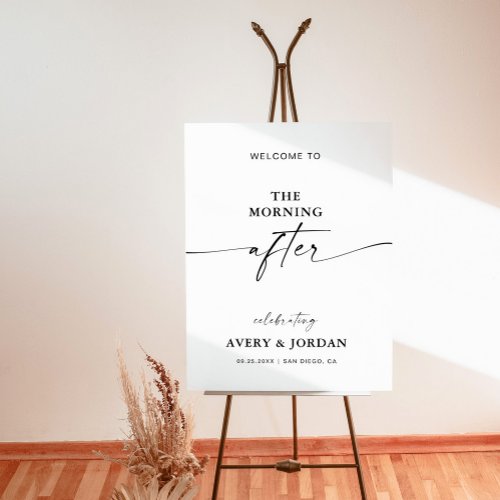 Wedding Brunch Welcome  Minimalist Morning After  Foam Board