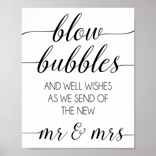 Wedding Bubble Send of Sign  