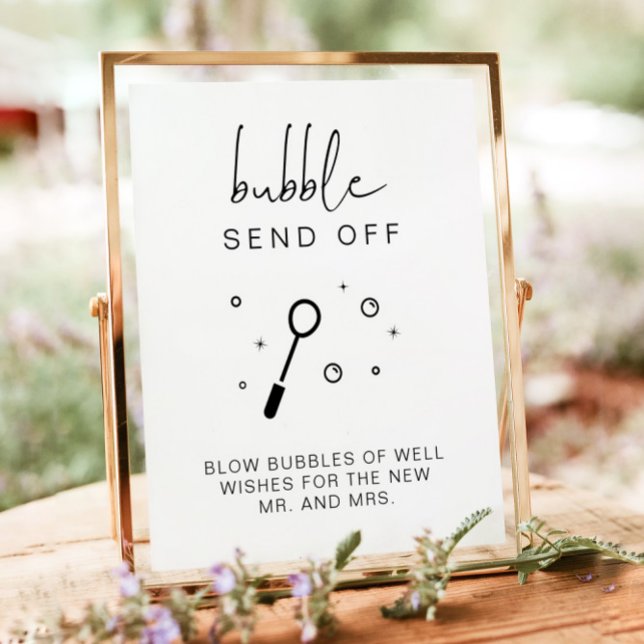 Wedding Bubble Send Off Sign, Newlywed Send Off Poster (Creator Uploaded)