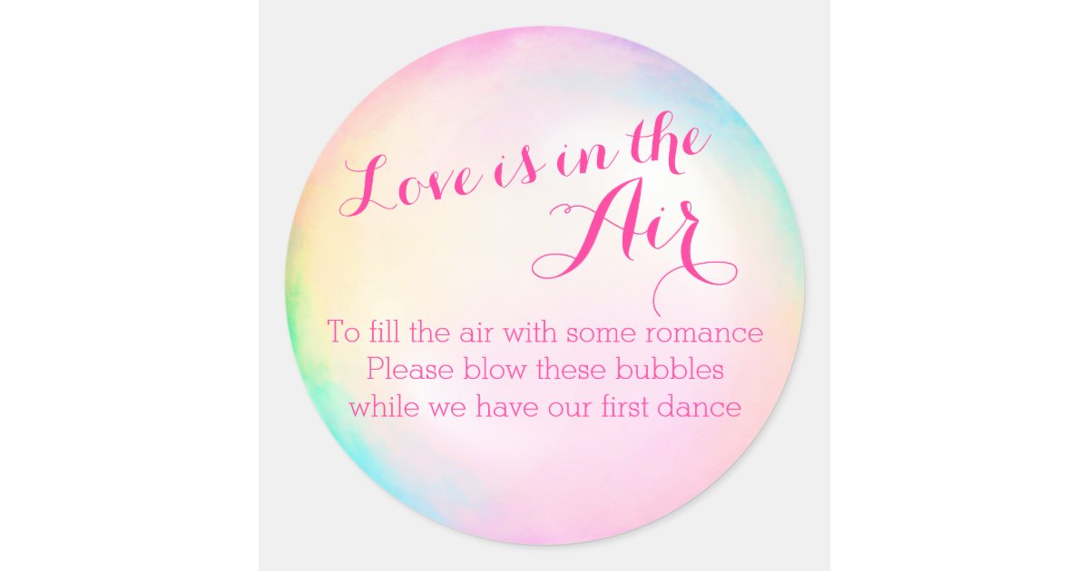 Wedding Bubbles Bottle stickers label Zazzle