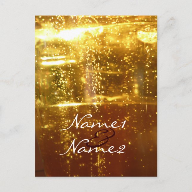 Wedding Bubbles Postcard Template (Front)