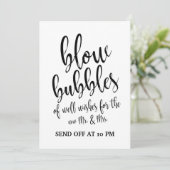 Wedding Bubbles Send Off Affordable Sign (Standing Front)