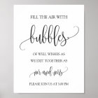 Wedding Bubbles Sign / Newlywed Table Top Sign 
