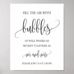 Wedding Bubbles Sign / Newlywed Table Top Sign at Zazzle