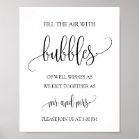 Wedding Bubbles Sign / Newlywed Table Top Sign 