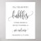 Wedding Bubbles Sign / Newlywed Table Top Sign 
