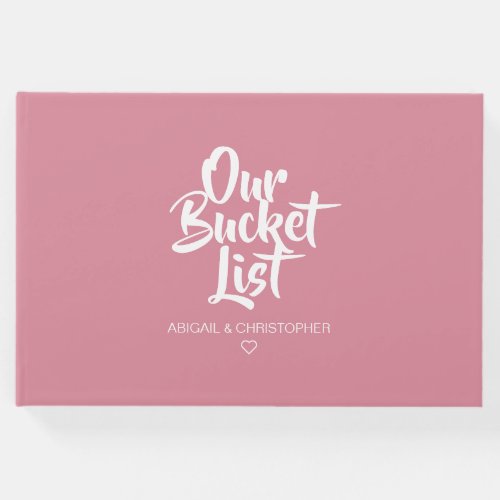 Wedding Bucket List Keepsake Guest Book