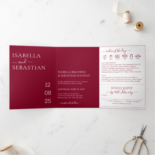 Wedding Burgundy All in one set kindly reply