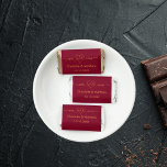 Wedding burgundy gold Mr Mrs heart names favor<br><div class="desc">Burgundy colored background,  golden text.  With the text mr and mrs with a heart.  Personalize and add your names and the wedding date.</div>