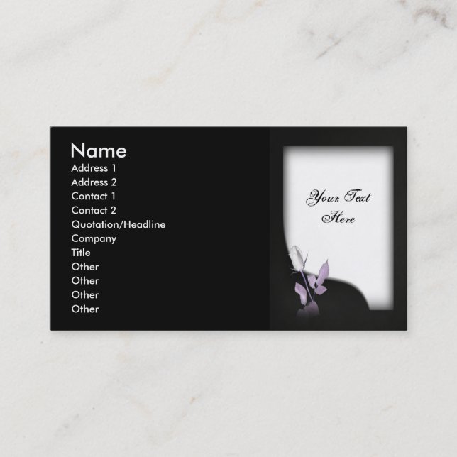 Wedding Business Card (Front)