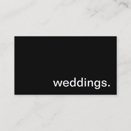 Wedding Business Card