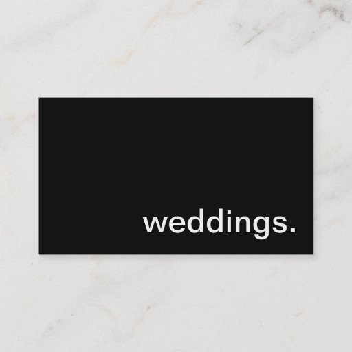 Customizable Wedding Business Card